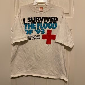 Vintage 1993 American Red Cross the flood of ‘93 t-shirt